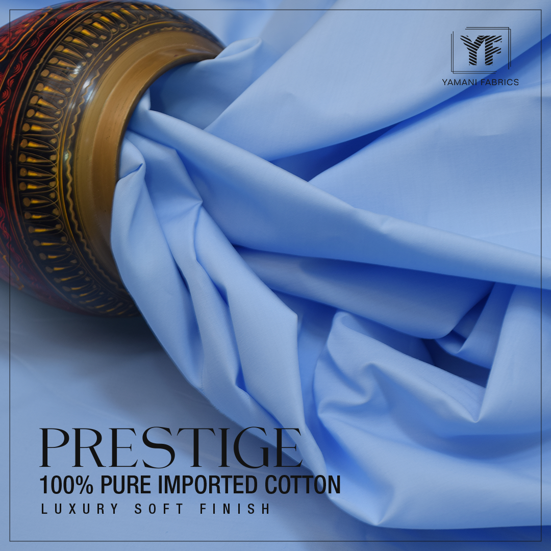 PRESTIGE 100% PURE IMPORTED COTTON FOR MEN|light sky