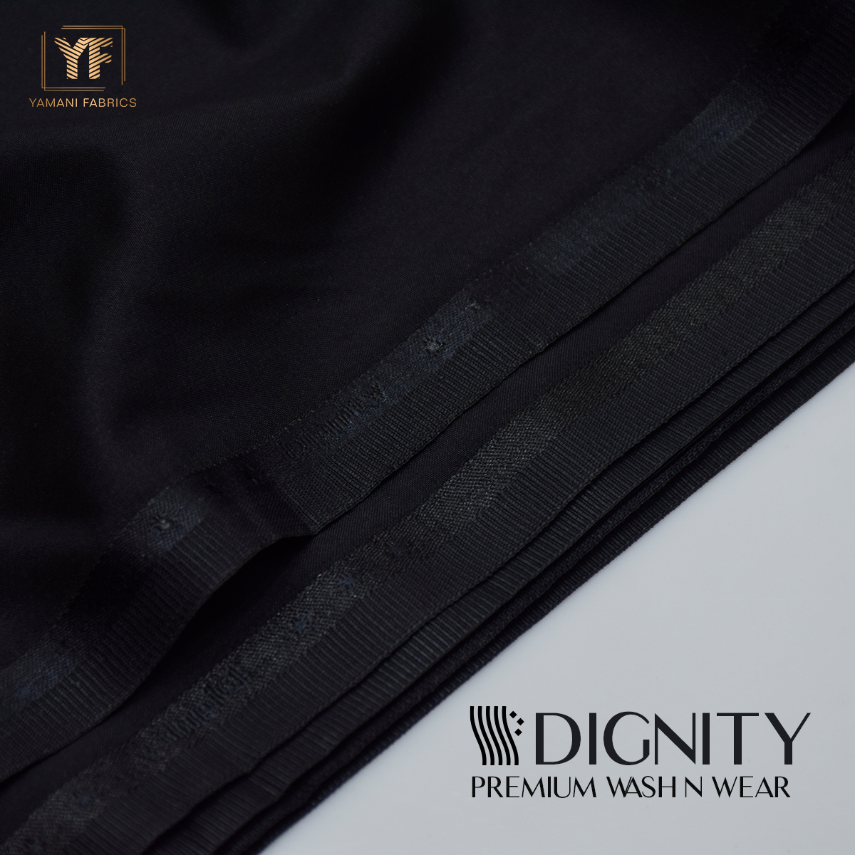 DIGNITY PREMIUM POLY-VISCOSE WASH N WEAR FOR MEN|JET BLACK