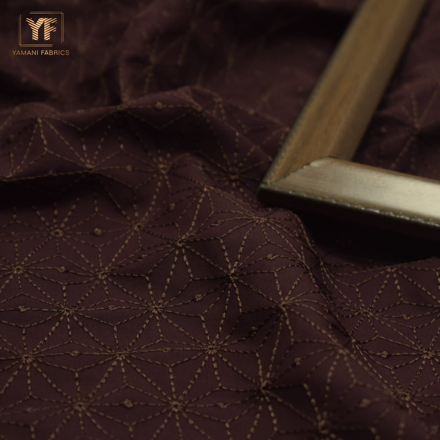 Gents Unstitched wash n wear Embroidery Suit (nova crown)mahroon 01
