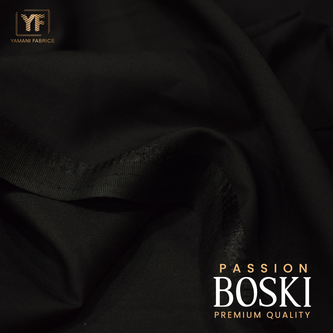 Passion boski unstitched fabric for men |jet black