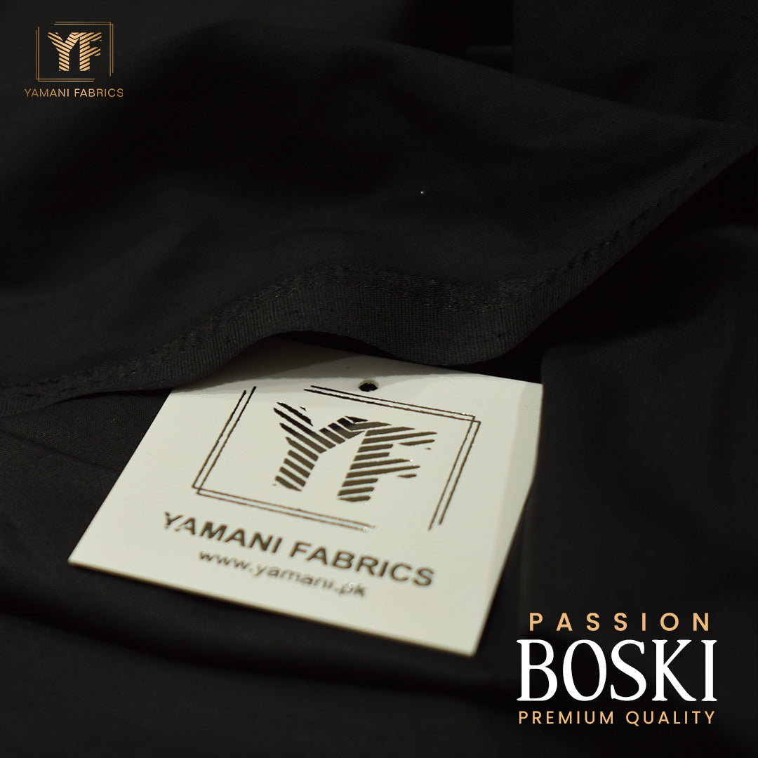 Passion boski unstitched fabric for men |jet black