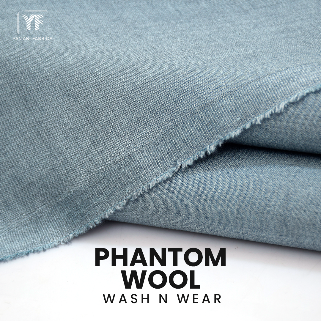 PHANTOM WOOL WASH N WEAR SUIT FOR MEN|LIGHT ZINC