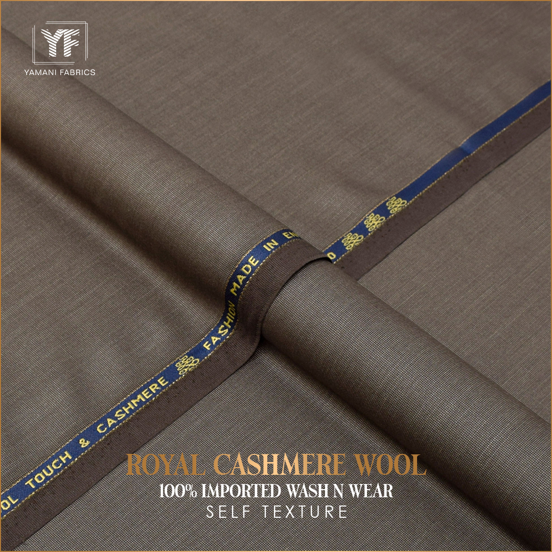 royal cashmere wool wash n wear 100%imported for men| coffee grey