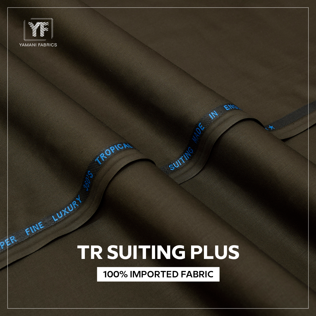 Gents Imported Wash n Wear Fabric (TR SUITING -olive brown)