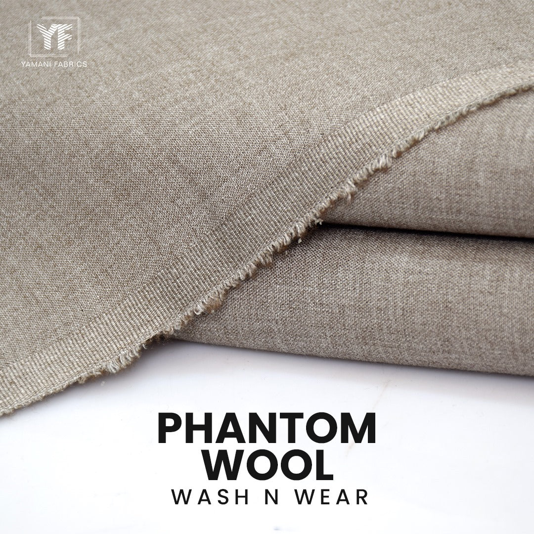 BUNDLE OF 2 PHANTOM WOOL WASH N WEAR SUIT FOR MEN| ANY COLOUR