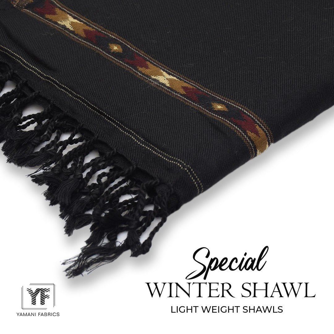 SPECIAL WINTER SHAWL FOR MEN | BLACK