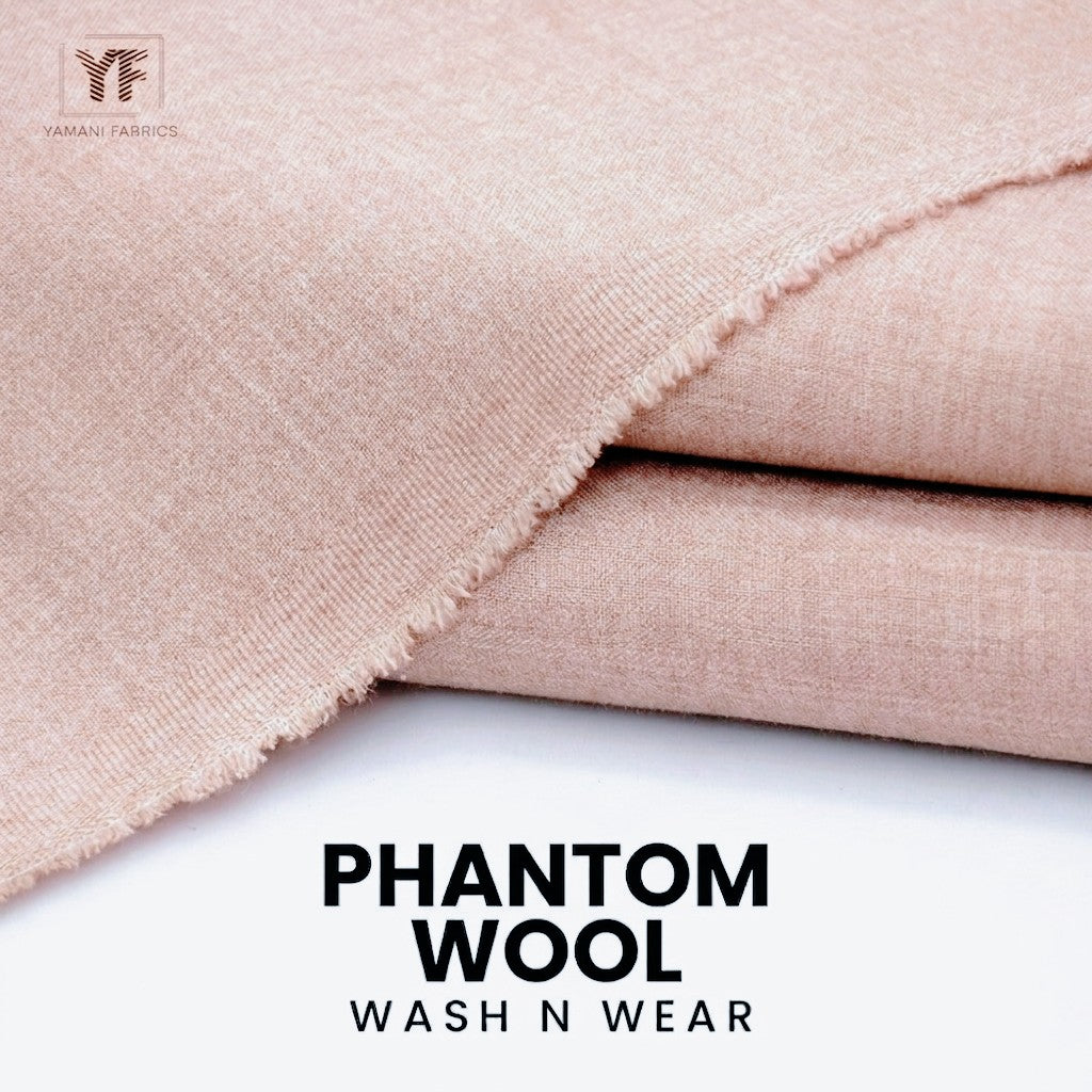 PHANTOM WOOL WASH N WEAR SUIT FOR MEN|Tea Pink
