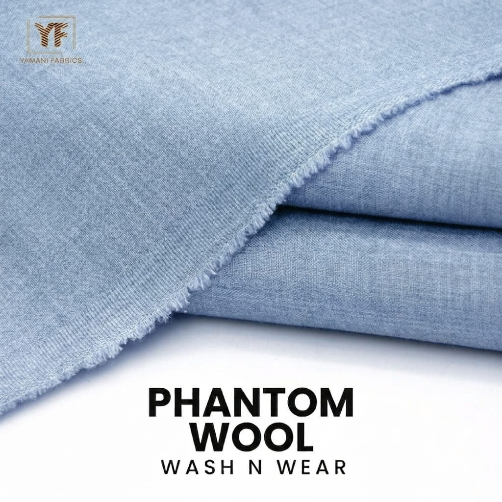 PHANTOM WOOL WASH N WEAR SUIT FOR MEN|Indigo