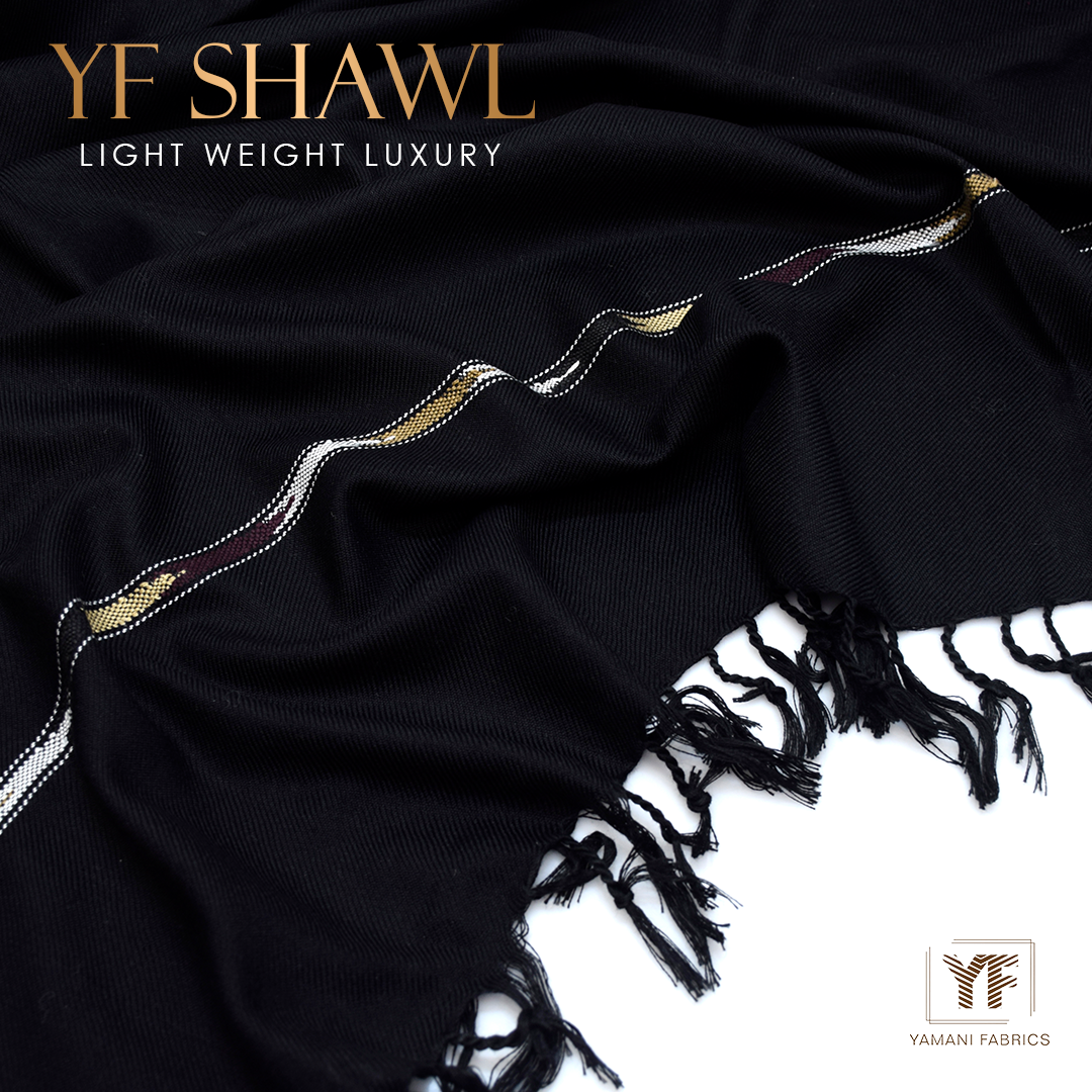 BUNDLE OF 2 LUXURY SOFT YF SHAWLS FOR MEN|BLACK AND WHITE