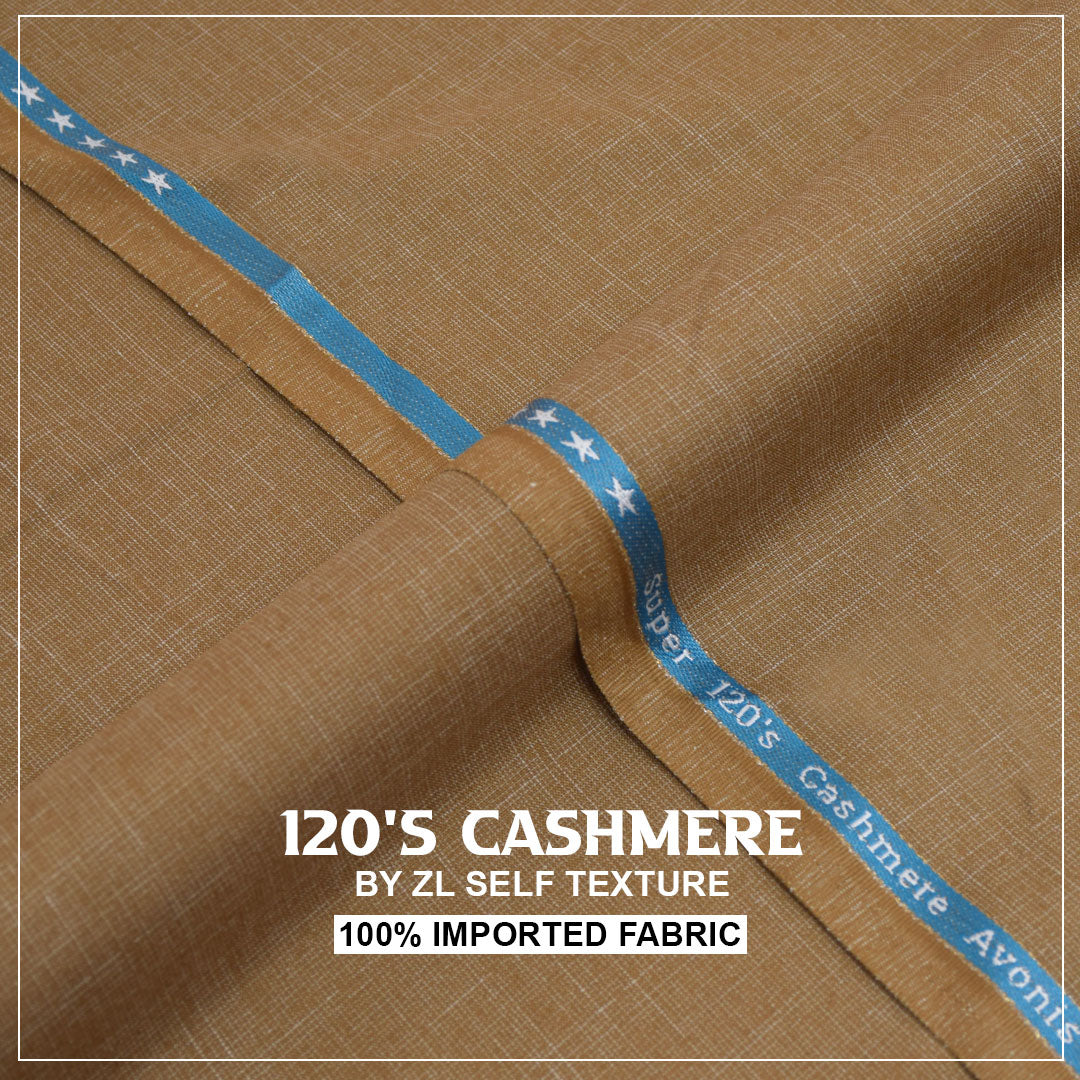 120'S CASHMERE - SKIN) Gents Imported Wash n Wear Fabric self texture