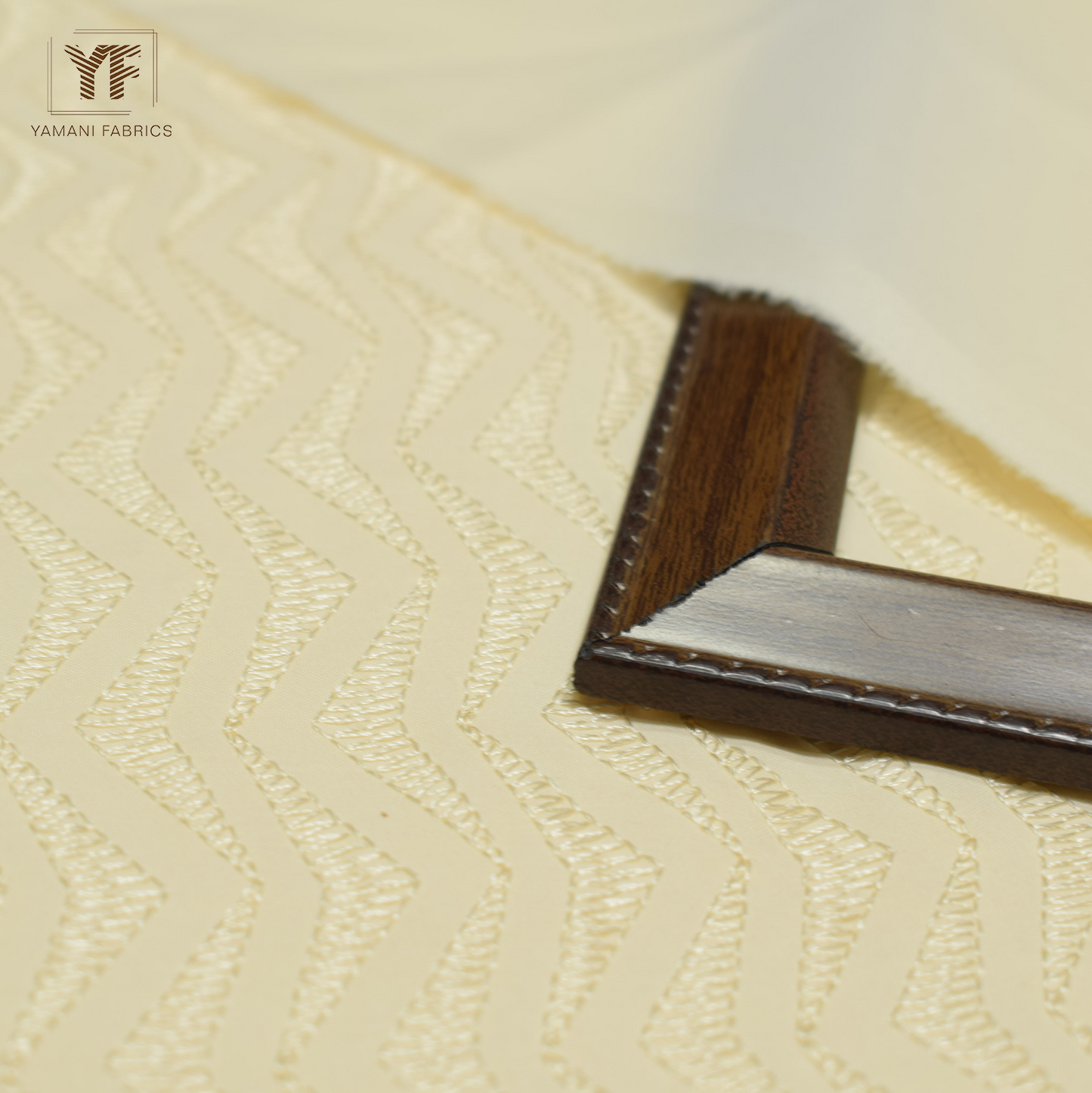 Gents Unstitched wash n wear Embroidery Suit (nova crown)cream 02