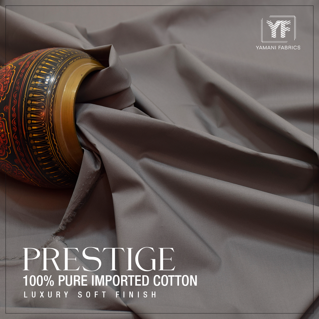 PRESTIGE 100% PURE IMPORTED COTTON FOR MEN|silver grey