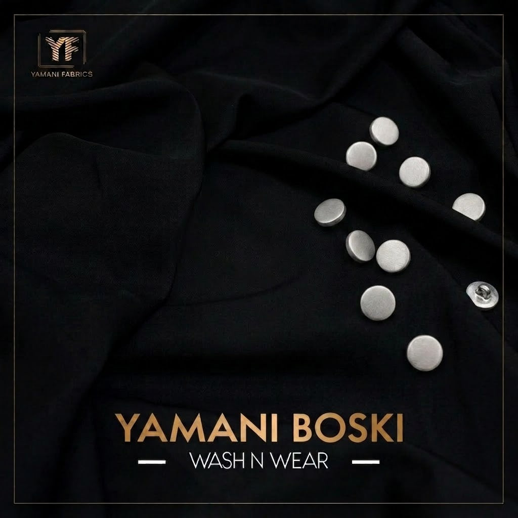 YAMANI BOSKI WASH N WEAR FOR MEN|JET BLACK