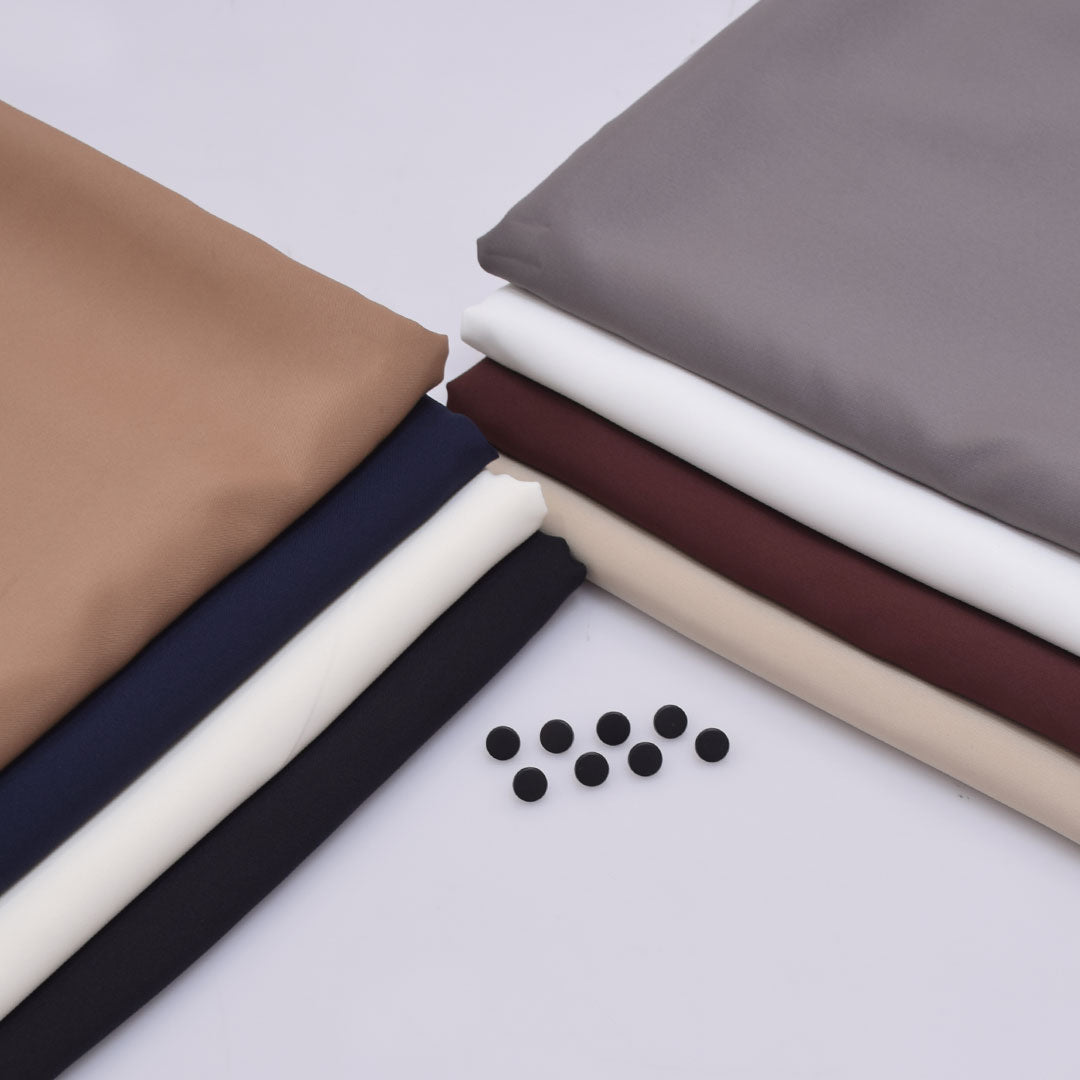 BUNDLE OF 3 YAMANI BOSKI FABRIC FOR MEN WITH LUXURY BUTTONS| ANY 3 COLORS