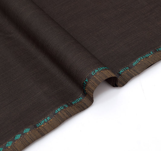TR DELUX WOOL WASH N WEAR 100%IMPORTED FOR MEN| | DARK BROWN  TWILL WAVE