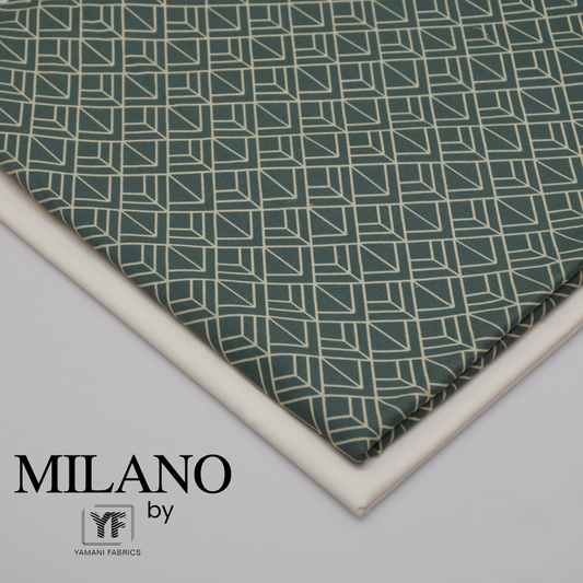 Mens Unstitched Printed Cotton Kurta Shalwar (Milano 56 )