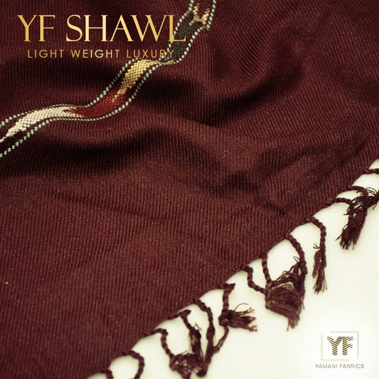 LUXURY SOFT YF acry SHAWL FOR MEN|WOOD MAHROON