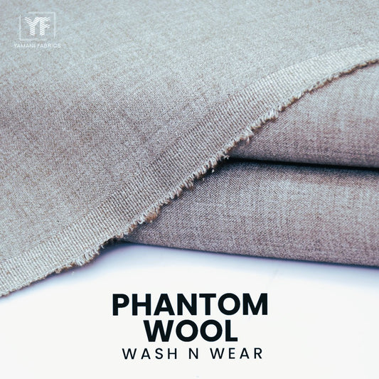 PHANTOM WOOL WASH N WEAR SUIT FOR MEN | BISCUTE GRAY