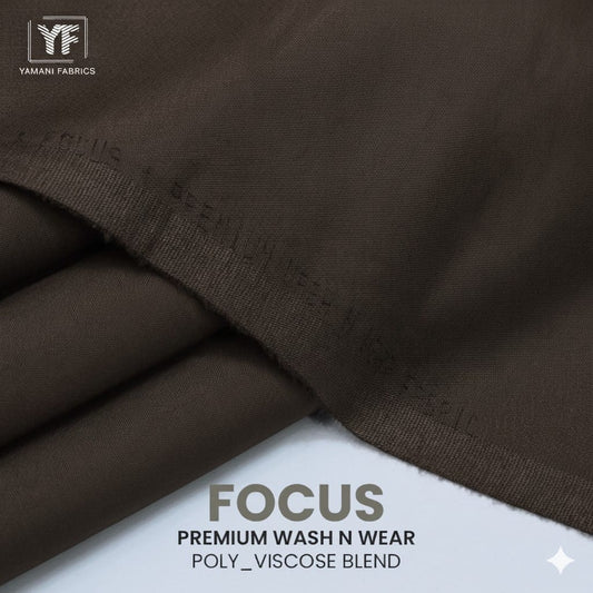 Unstitched Gents Wash n Wear Fabric Suit Focus |CHOCOLATE BROWN