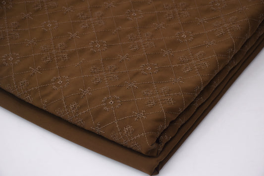 Gents Unstitched wash n wear Embroidery Suit (nova crown)mehndi