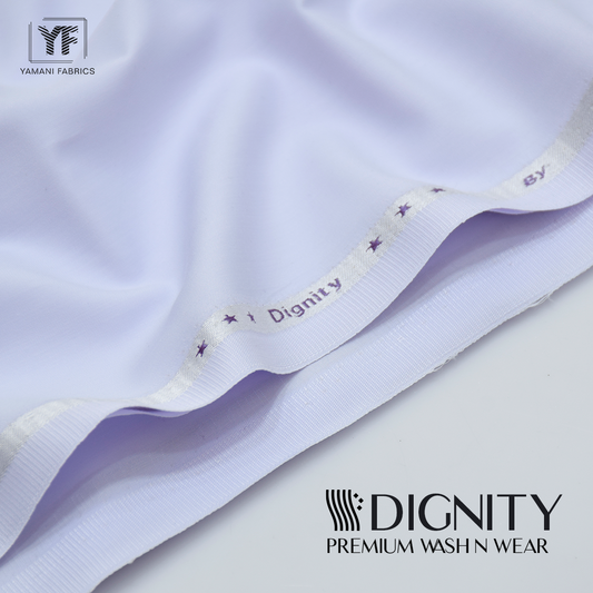 DIGNITY PREMIUM POLY-VISCOSE WASH N WEAR FOR MEN|WHITE
