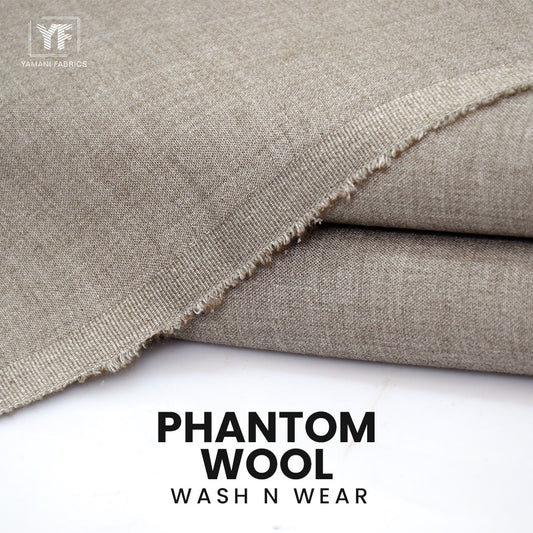 PHANTOM WOOL WASH N WEAR SUIT FOR MEN | BISCUTE GRAY