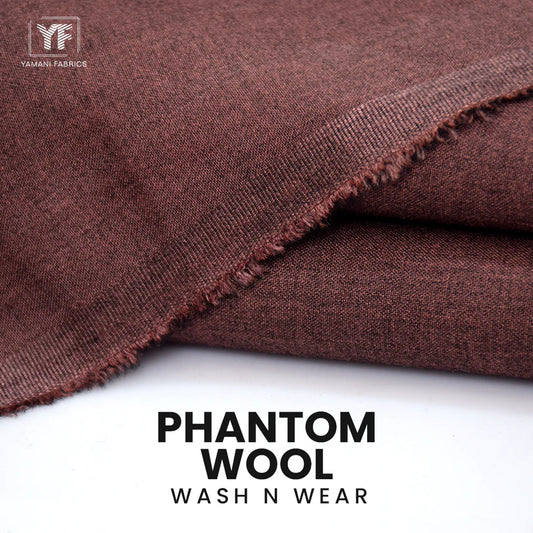 PHANTOM WOOL WASH N WEAR SUIT FOR MEN|LIGHT MAHROON