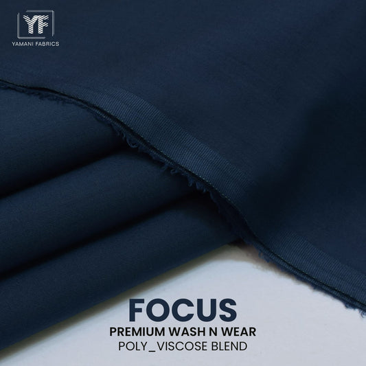Unstitched Gents Wash n Wear Fabric Suit Focus |ROYAL BLUE