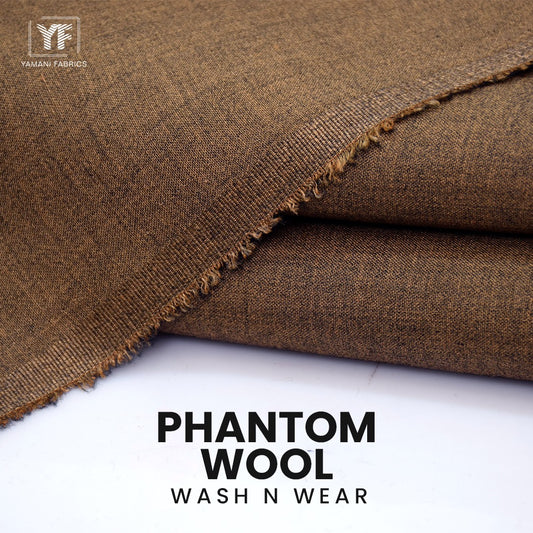 PHANTOM WOOL WASH N WEAR SUIT FOR MEN|RUST