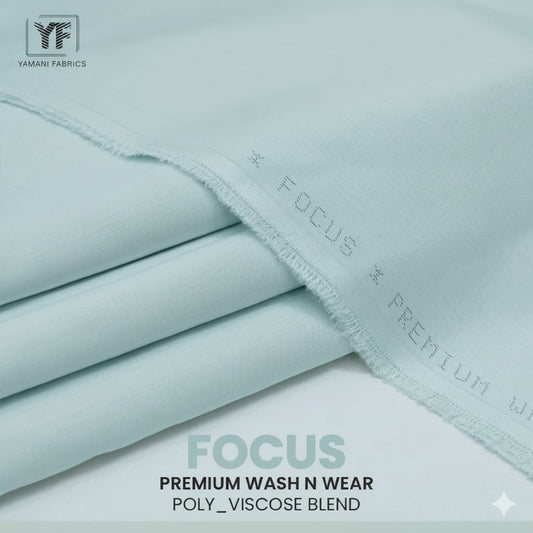Unstitched Gents Wash n Wear Fabric Suit Focus |SEA GREEN