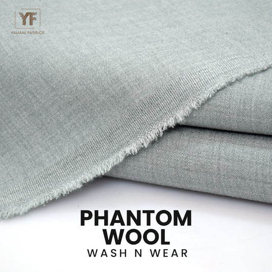 PHANTOM WOOL WASH N WEAR SUIT FOR MEN|SEA GREEN