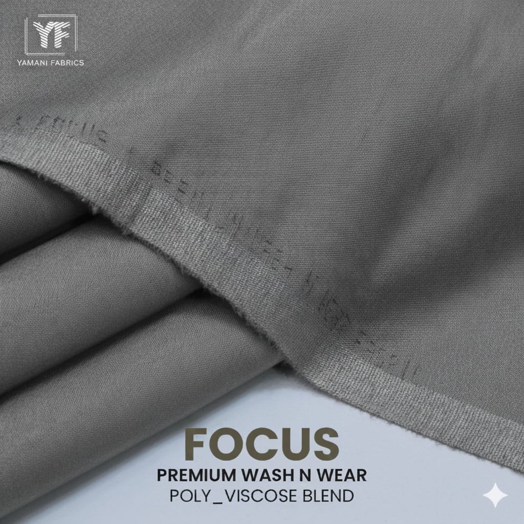 Unstitched Gents Wash n Wear Fabric Suit Focus |SILVER GREY