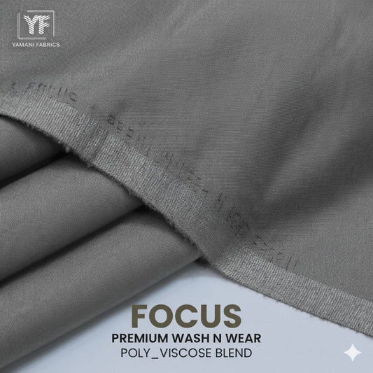 Unstitched Gents Wash n Wear Fabric Suit Focus |SILVER GREY