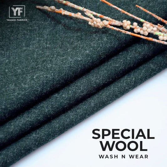 SPECIAL WOOL WASH N WEAR FOR MEN|DARK GREEN