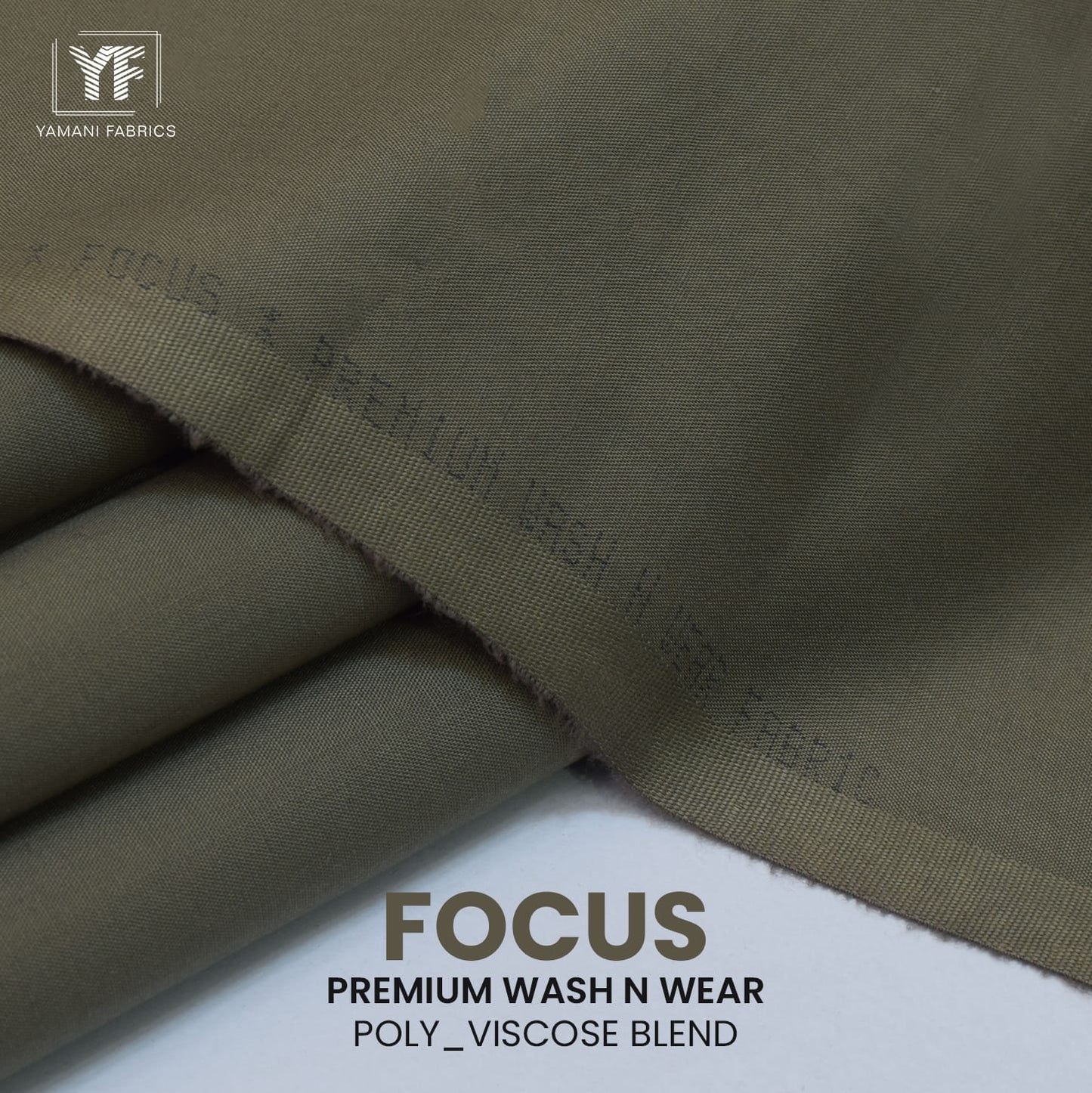 Unstitched Gents Wash n Wear Fabric Suit Focus |OLIVE