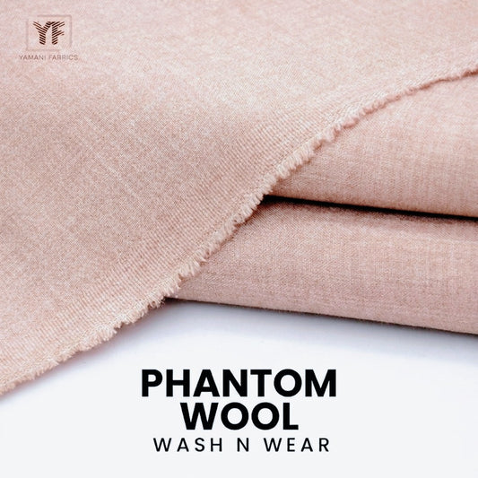 PHANTOM WOOL WASH N WEAR SUIT FOR MEN|Tea Pink