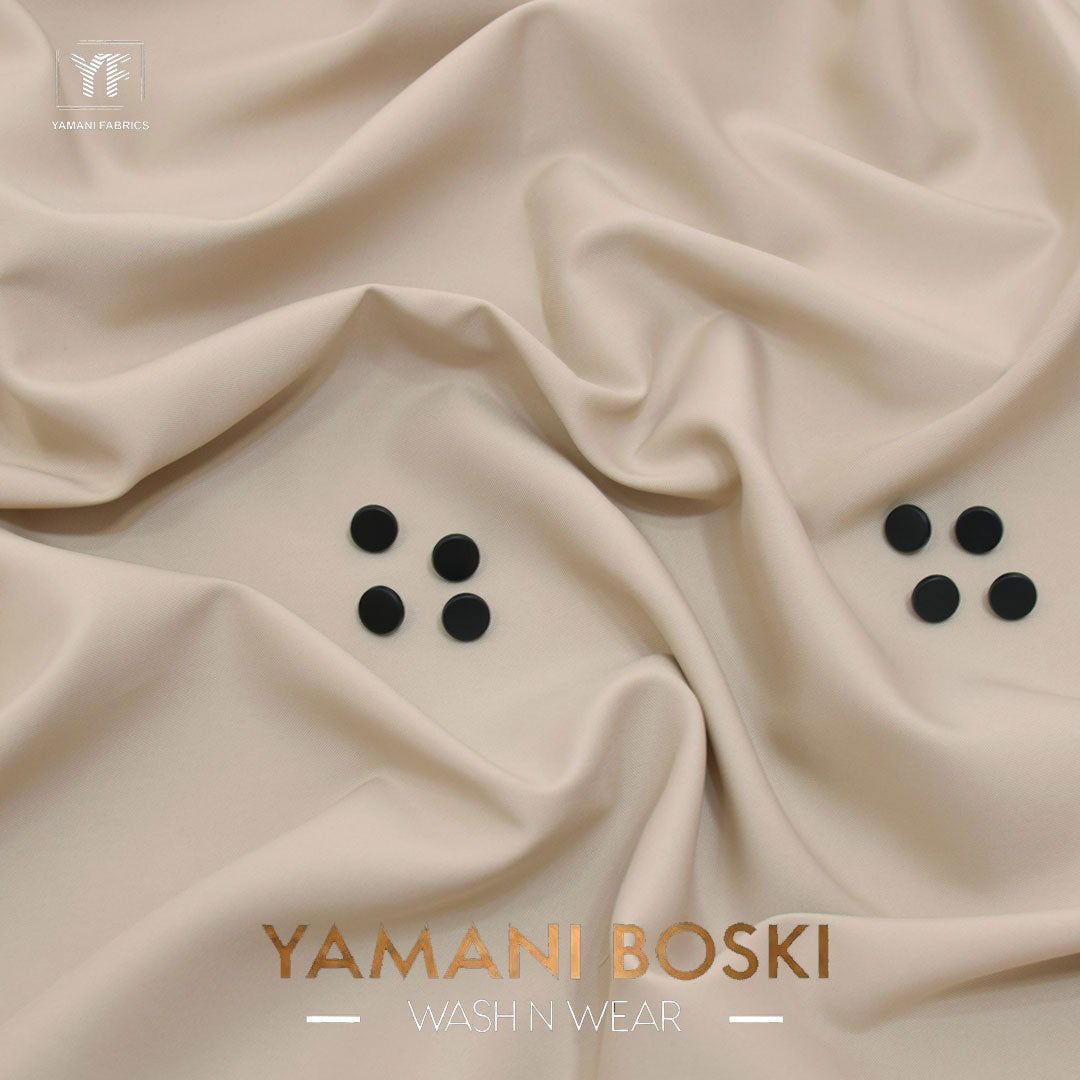 BUNDLE OF 3 YAMANI BOSKI FABRIC FOR MEN WITH LUXURY BUTTONS| ANY 3 COLORS