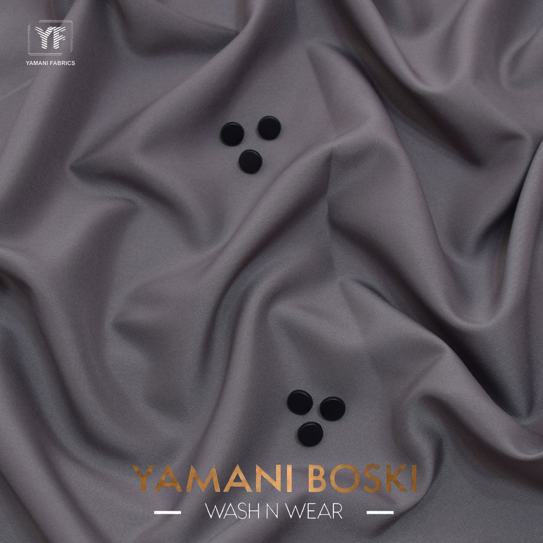 BUNDLE OF 3 YAMANI BOSKI FABRIC FOR MEN WITH LUXURY BUTTONS| ANY 3 COLORS