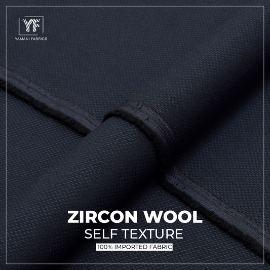 Zircon wool wash n wear seif texture for men|charcol grey