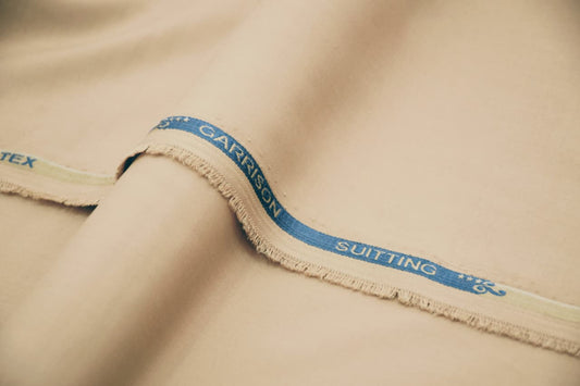 GARRISON SUITING PREMIUM WASH N WEAR FOR MEN|BISCUIT