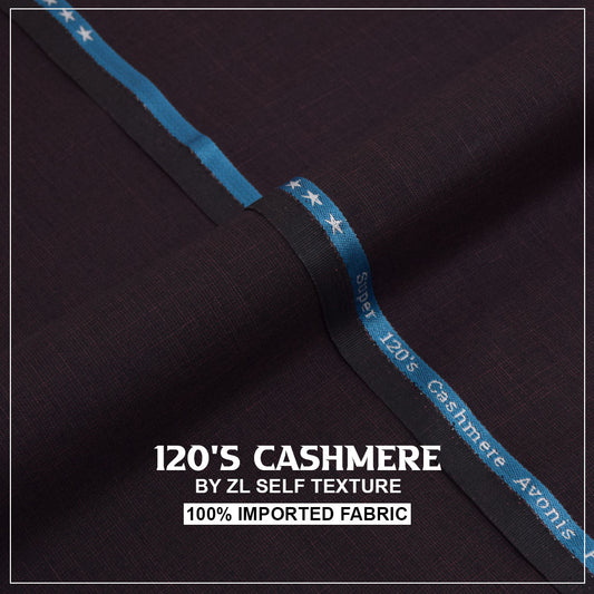 120'S CASHMERE  - MAHROON) Gents Imported Wash n Wear Fabric self texture