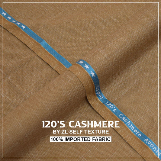 120'S CASHMERE  - SKIN) Gents Imported Wash n Wear Fabric self texture