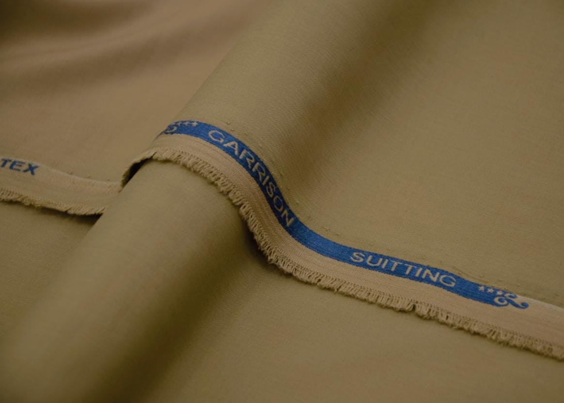 GARRISON SUITING PREMIUM WASH N WEAR FOR MEN|LIGHT MEHNDI