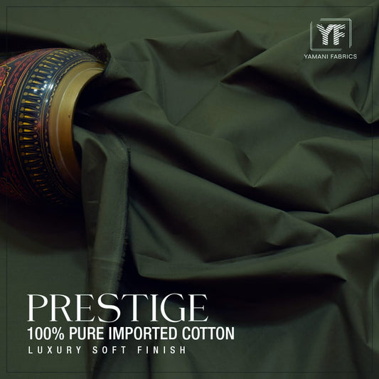 PRESTIGE 100% PURE IMPORTED COTTON FOR MEN |Olive Green
