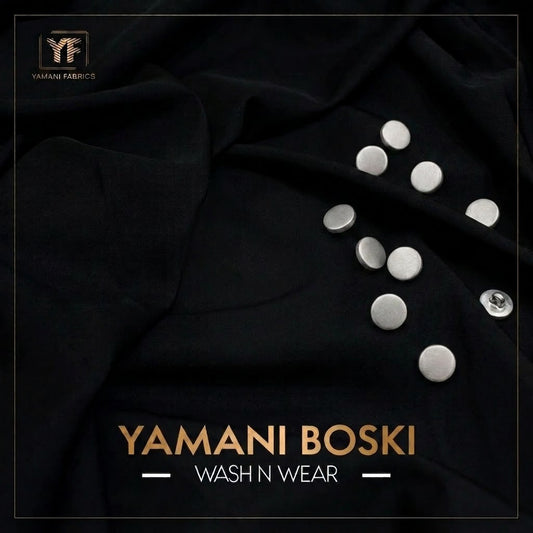 YAMANI BOSKI WASH N WEAR FOR MEN|JET BLACK