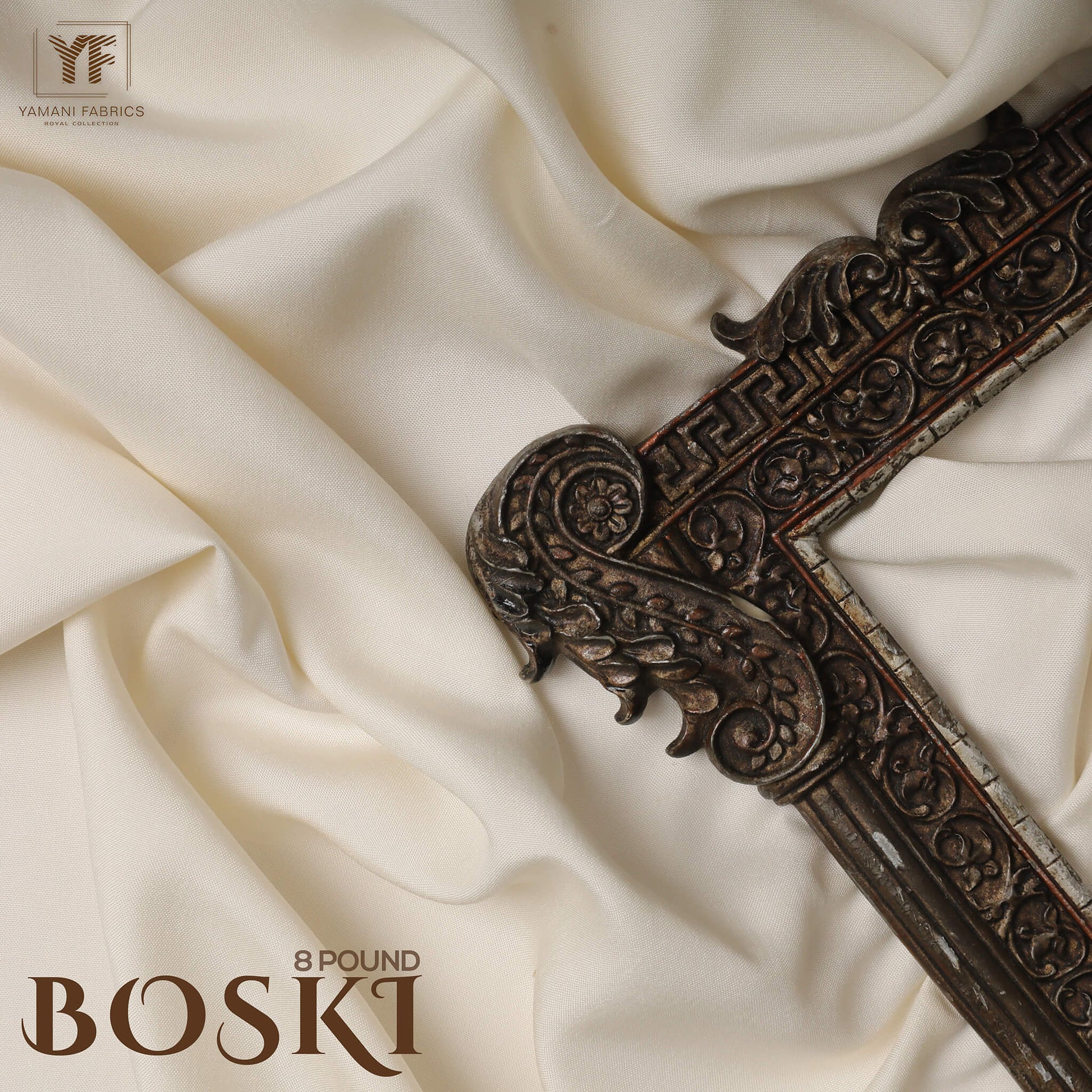 Mens Unstitched Classic 8 Pound Silk BOSKI Cream 