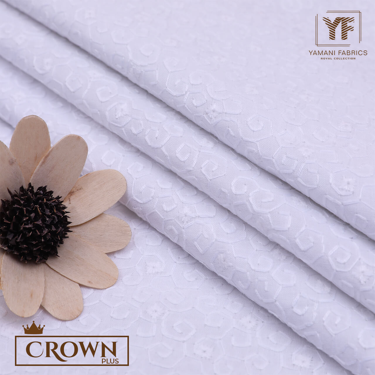 Gents Unstitched Cotton Embroidery Kurta (Crown Plus 06) 001