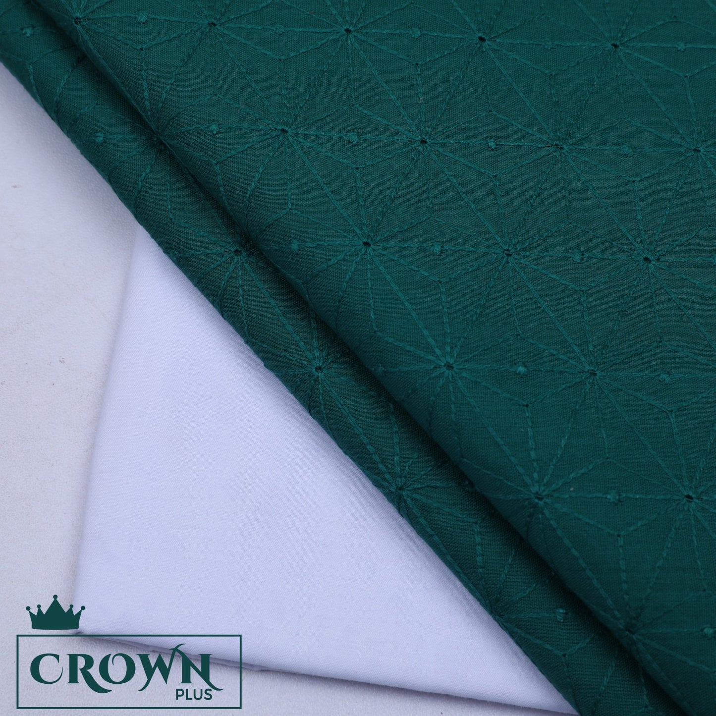 Gents Unstitched Cotton Embroidery Suit (Crown Plus 20)