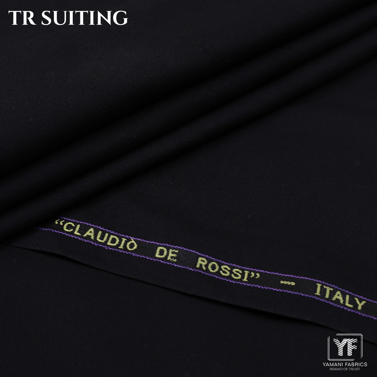 Mens Imported Wash n Wear Fabric (TR SUITING 4 - Black)