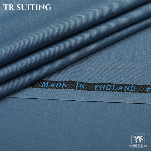 Mens Imported Wash n Wear Fabric (TR SUITING 8 - Sky Blue)